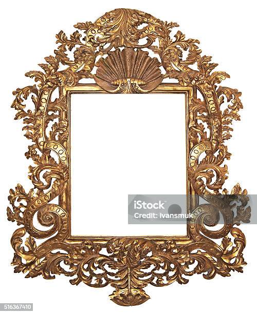 Gilded Frame Stock Photo - Download Image Now - Aging Process, Ancient, Antique