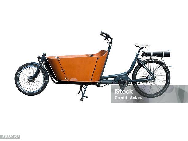 Carrier Bicycle For Cargo Transportation Stock Photo - Download Image Now - Cargo Bike, Cut Out, Bicycle