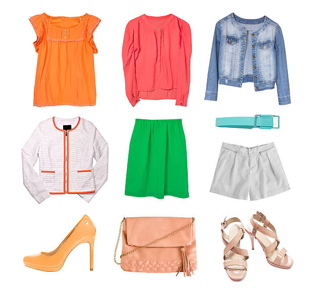 istock Fashion spring clothes set collage isolated. 516370508