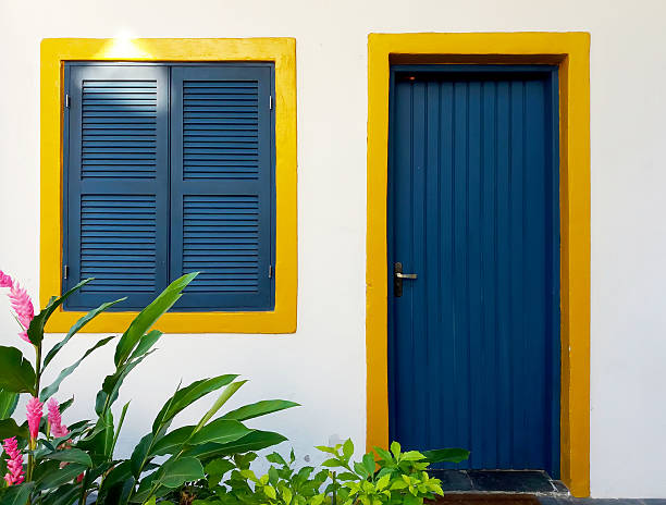 istock Colorful Colonial Door and Window Brazil 516370714