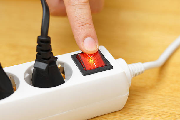 istock turn off the button on connector to save electricity bill 516372919