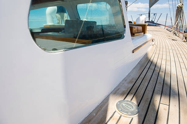 istock Planks of yacht deck 516374473