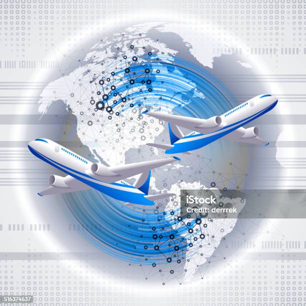 Air Travel Stock Illustration - Download Image Now - Air Vehicle, Airplane, Arrow Symbol