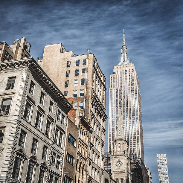 istock vintage manhattan skyline with empire state building 516375461
