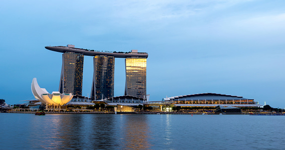 Panorama image of Singapore`s skyline