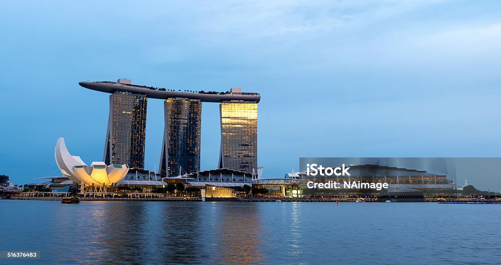 Panorama image of Singapore`s skyline Singapore Stock Photo