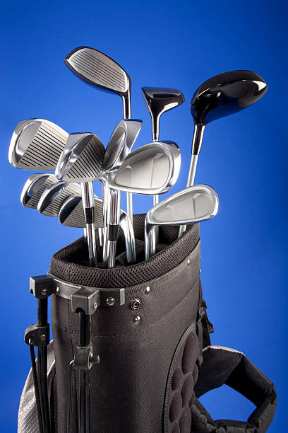 istock golf clubs in carrying bag 516378541
