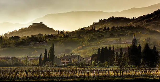 Photo of sunset over the hills of Asolo