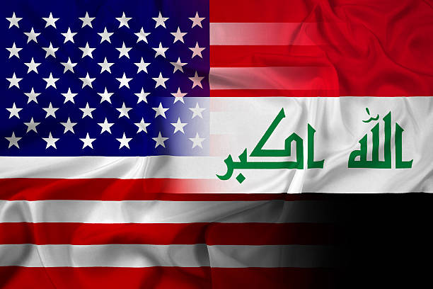istock Waving Iraq and USA Flag 516391631