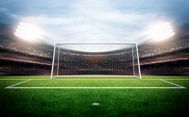 Goal post 3d modelled and rendered goalpost background goal sports equipment photos stock pictures, royalty-free photos & images