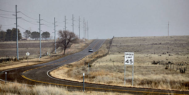 istock Country Highway Road Hail Storm 516392160