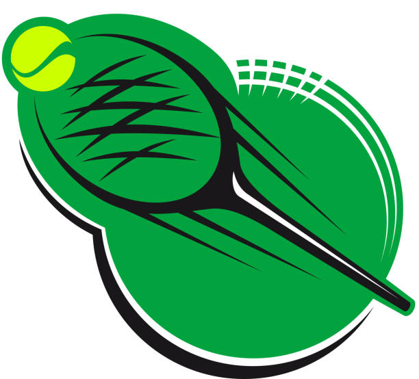 tennis sport symbol - tennis wimbledon award sign stock-grafiken, -clipart, -cartoons und -symbole