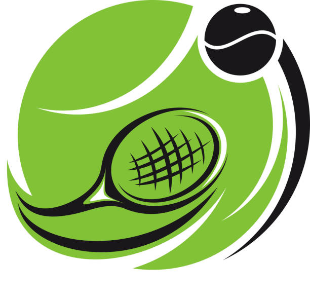 stilisierte tennis-ikone - tennis wimbledon award sign stock-grafiken, -clipart, -cartoons und -symbole