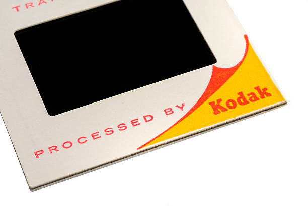 London, England - September 9, 2009: Kodak Kodachrome Transparency in a Cardboard Mount were loaded into a Projector to see the image that had been taken, It was a very popular film used by amateurs and professionals worldwide.