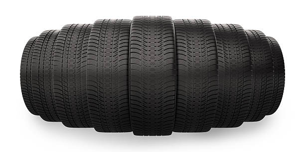 istock Winter tires on the white background 516393854