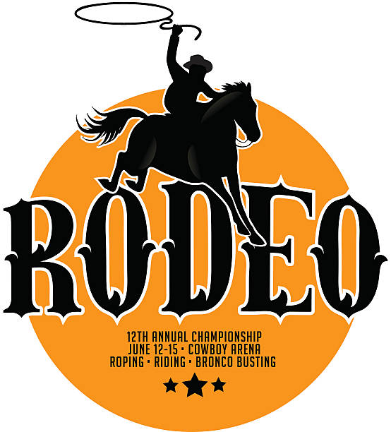Rodeo poster design with copy space. Rodeo poster design with copy space. EPS 10 rodeo stock illustrations