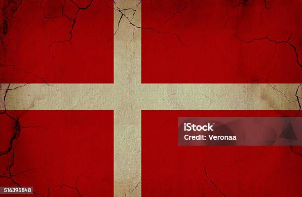 Foto de Bandeira Do Grunge Dinamarquesa e mais fotos de stock de Abstrato - Abstrato, Anti-higiênico, Antigo