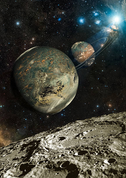 istock Alien Exo Planet. Elements of this image furnished by NASA 516397392