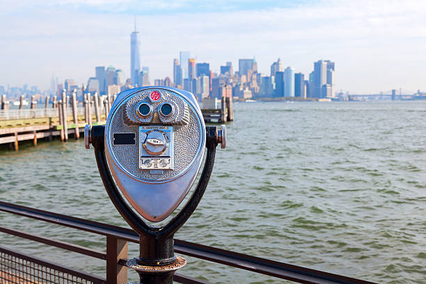 istock antique binoculars on Liberty Island, NYC 516398304