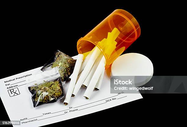 Marijauna Prescription Stock Photo - Download Image Now - Medical Cannabis, Healthcare And Medicine, Bud