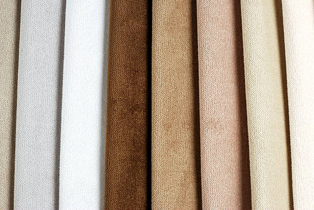 istock Bright collection of colorful velour textile samples. Fabric texture background 516400416