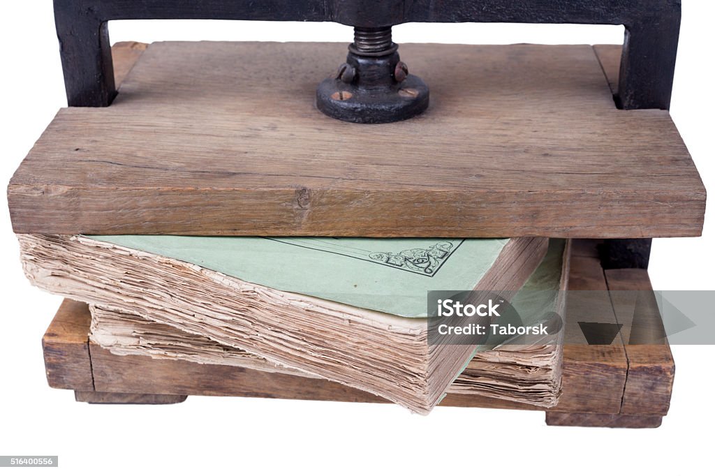 Vintage Paper Press Stock Photo - Download Image Now - Printing Press, Old,  The Past - iStock