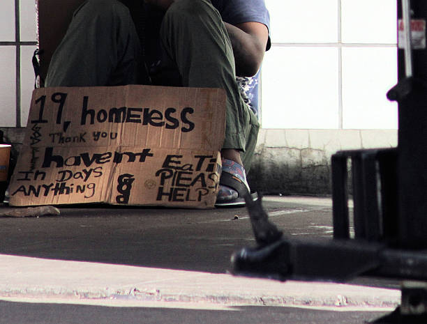 Homeless Teenager stock photo