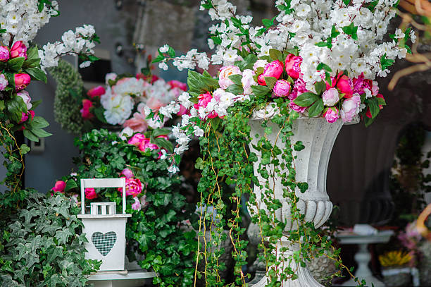 istock beautiful composition of flowers and architectural elements 516402158