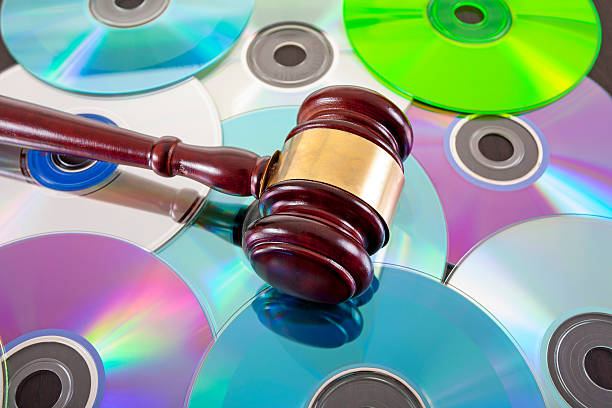 music copy right law concept stock photo