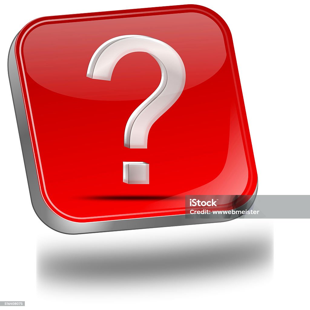 Queation Button Button With Question Mark Stock Illustration - Download Image Now ...