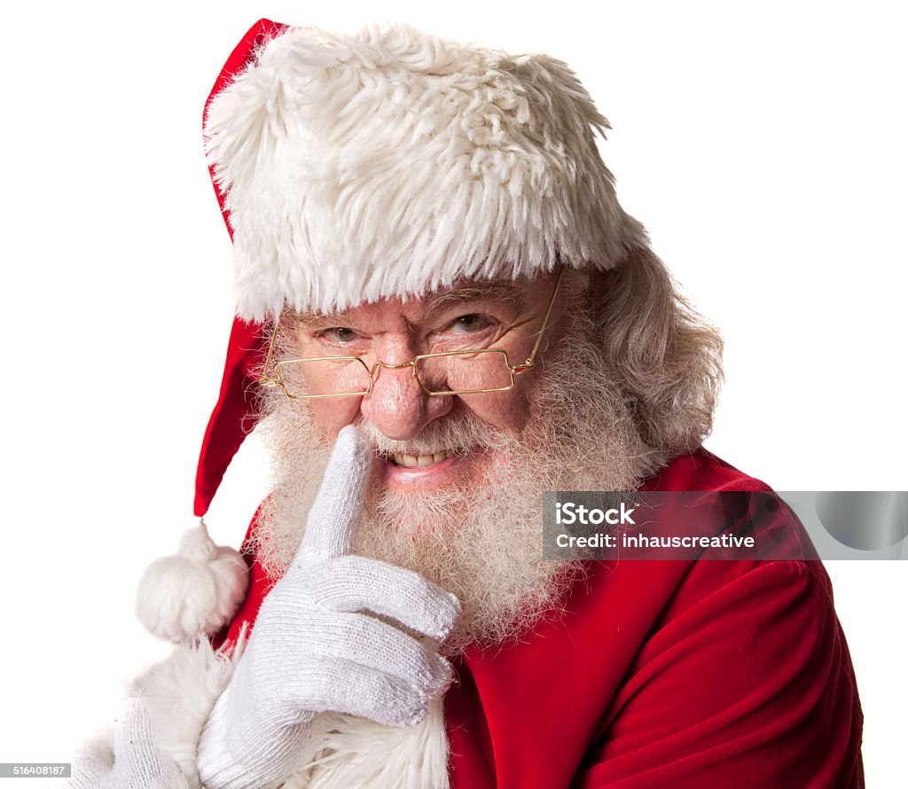Real Santa Claus Pointing To His Nose Stock Photo - Download Image ...