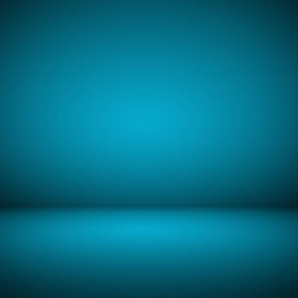 Abstract room interior blue background stock photo