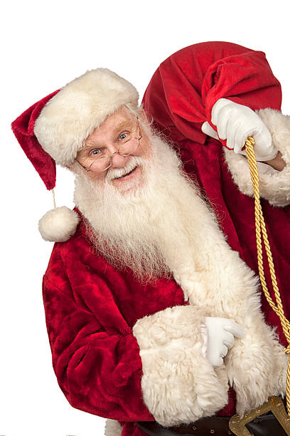 istock Real Santa Claus carrying gift bag 516412389