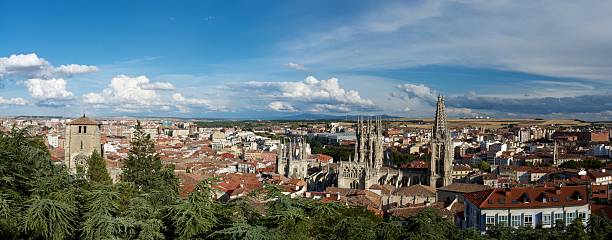 The cloister of Saint Mary of Burgos Cathedral (Santa Maria de Burgos) is a beautiful example of spanish gothic architecture with french influences. It is located in the heart of Burgos, Castile and León, Spain. Its construction started in 1221. It houses the tomb of El Cid.