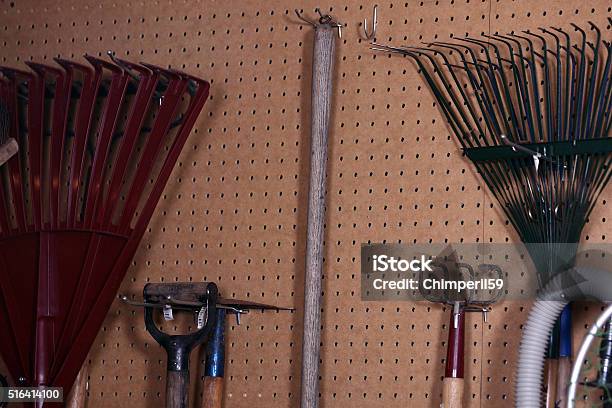 Household Tools Stock Photo - Download Image Now - Gardening Equipment, Pegboard, Work Tool