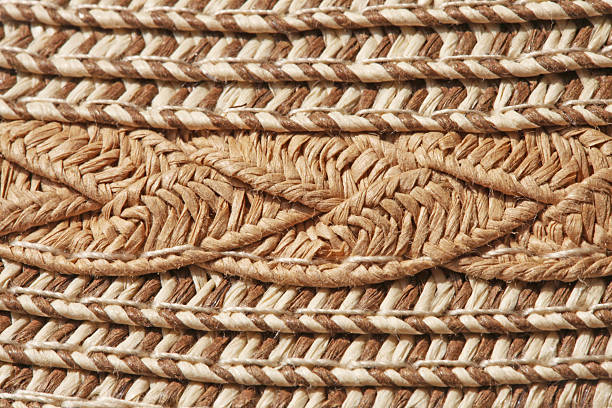 istock Texture of natural straw hat 516414661