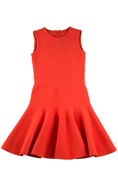 istock Red jersey dress isolated 516423734