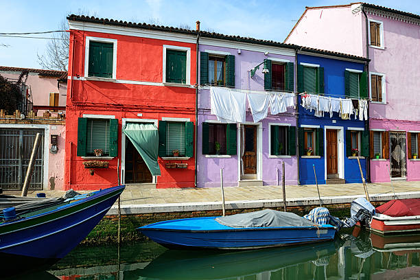 istock Domestic architecture and canal, Burano, Venice 516423887