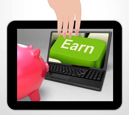 Earn Key Displaying Web Income Profit And Revenue