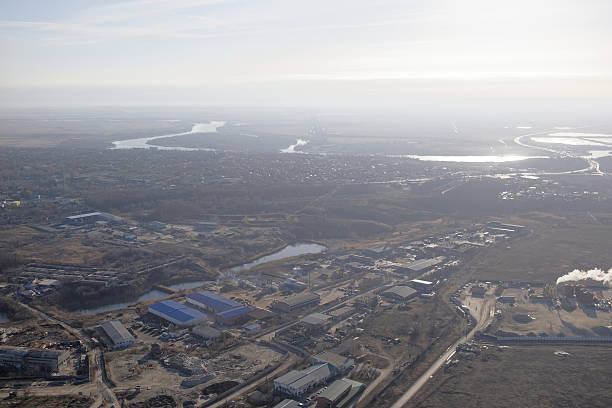 istock View Rostov-on-Don on board the aircraft 516424736