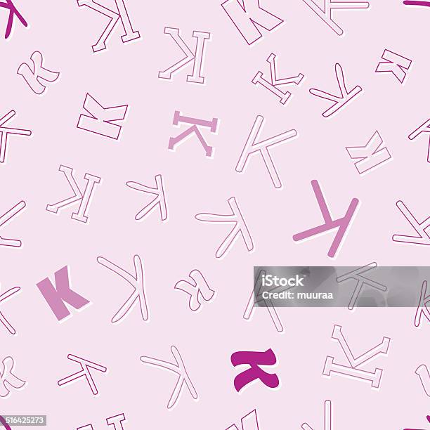 K Pattern Drawing Seamless Pattern With Character K Stock Illustration - Download Image ...