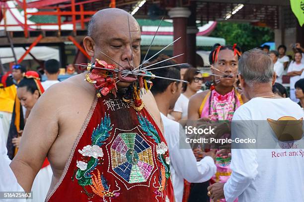 Vegetarian Festival 2014 In Phuket Thailand Stock Photo - Download Image Now - Annual Event, Asia, Blood