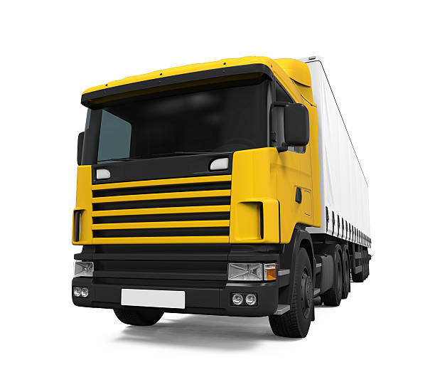istock Yellow Cargo Delivery Truck 516425526