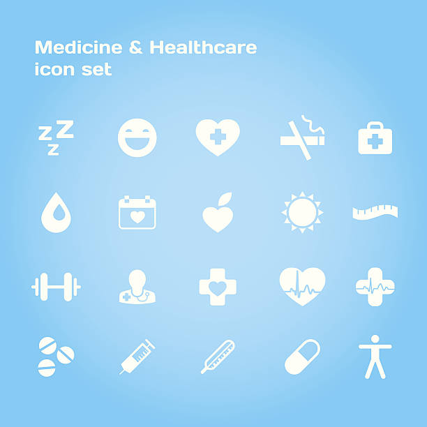 Medical and healthcare stylish icon set. vector art illustration