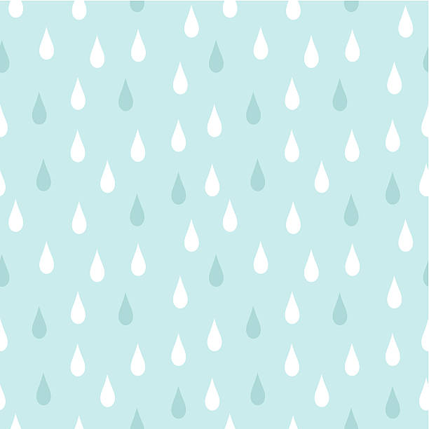 ilustrações de stock, clip art, desenhos animados e ícones de chuva sem costura padrão - raindrop