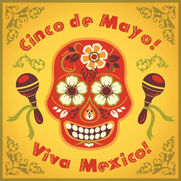 Vector illustration of Cinco de Mayo. Vector illustration