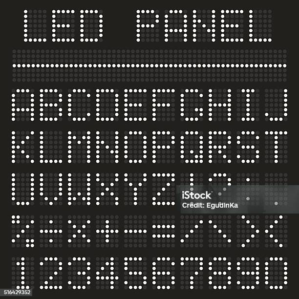 Scoreboards Lettering Scoreboard Font Alphabet Stock Illustration - Download Image Now ...
