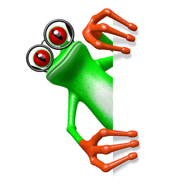 grenouille avec des lunettes 3d - frog three dimensional shape animal green photos et images de collection