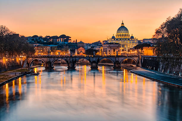 istock Sunset at Saint Peter's Basilica in Vatican City State 516429740