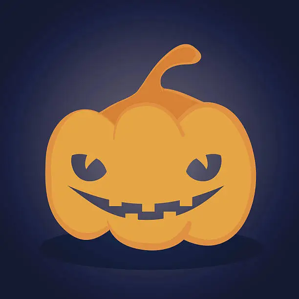 Vector illustration of Malicious pumpkin